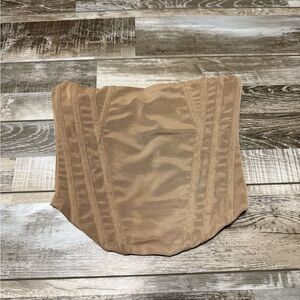 Babyboo Women’s Corset Tube Top Size S Tan Beige Party Going Out Cocktail